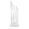 4 ft Clear 9 Arm Crystal Glass Square Candelabra Taper Candle Holder Party